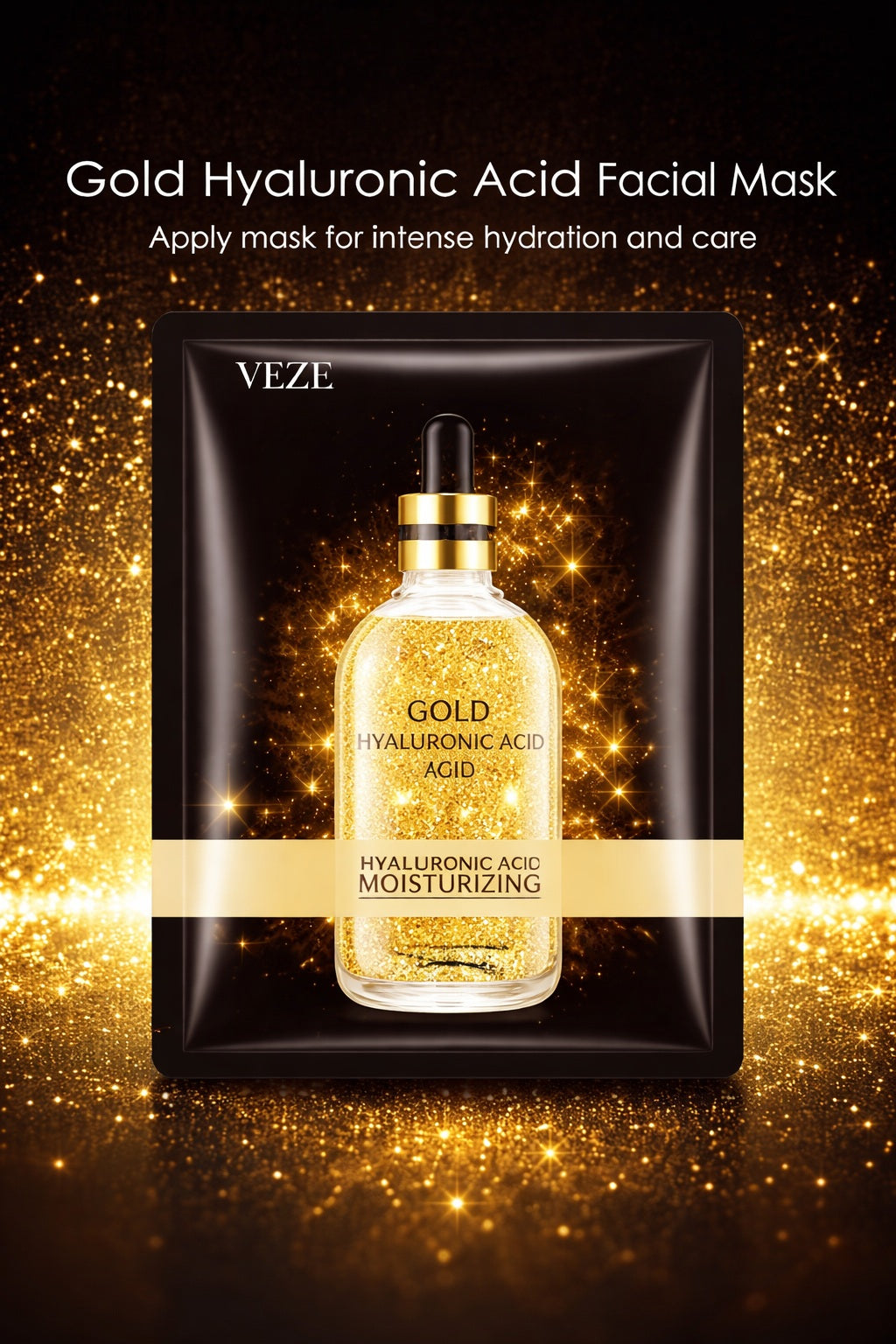 Gold Hyaluronic Acid Facial Mask – Brightening & Deep Hydration Sheet Mask